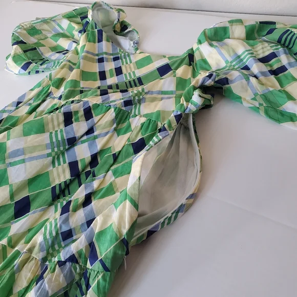 Faithfull the Brand Falabelle tiered checked cotton-poplin midi dress Size L - Picture 8 of 13
